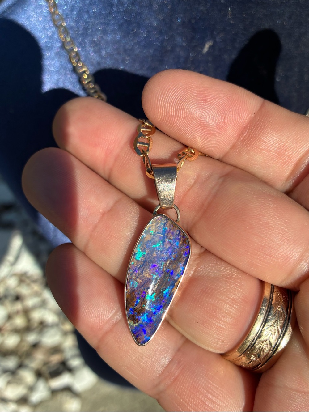 Pipe Opal Pendant (14K Gold) - Picture 14 of 16